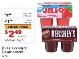 Family Fresh Market Jell-o pudding or gelatin snacks offer
