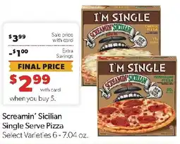 Family Fresh Market Screamin' Sicilian Single Serve Pizza offer