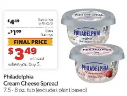 Family Fresh Market Philadelphia cream cheese spread offer