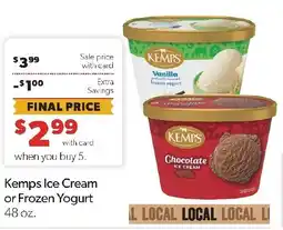 Family Fresh Market Kemps Ice Cream or Frozen Yogurt offer