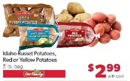 Family Fresh Market Our Family Idaho Russet Potatoes, Red or Yellow Potatoes offer