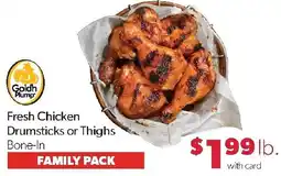 Family Fresh Market Gold Plum Fresh Chicken Drumsticks or Thighs Bone-In offer