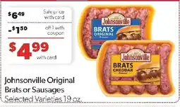 Family Fresh Market Johnsonville Original Brats or Sausages offer