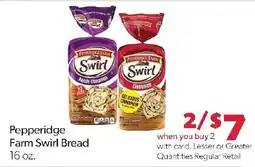 Family Fresh Market Pepperidge Farm Swirl Bread offer