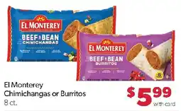 Family Fresh Market El Monterey chimichangas or burritos offer