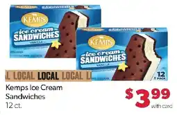 Family Fresh Market Kemps ice cream sandwiches offer