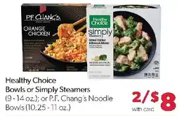 Family Fresh Market Healthy Choice Bowls or Simply Steamers offer