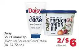 Family Fresh Market Daisy Sour Cream Dip or Squeeze Sour Cream offer
