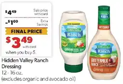 Family Fresh Market Hidden Valley Ranch Dressing offer