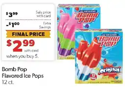Family Fresh Market Bomb Pop Flavored Ice Pops offer