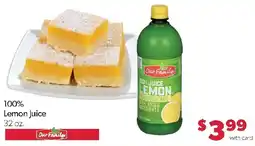 Family Fresh Market Our Family 100% Juice Lemon offer
