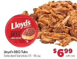 Family Fresh Market Lloyd's BBQ Tubs offer