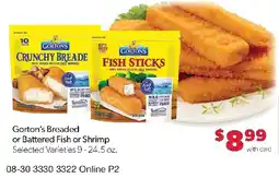 Family Fresh Market Gorton's Breaded or Battered Fish or Shrimp offer