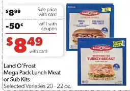 Family Fresh Market Land O'Frost Mega Pack Lunch Meat or Sub Kits offer