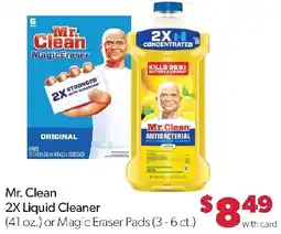 Family Fresh Market Mr Clean 2X Liquid Cleaner or Magic Eraser Pads offer