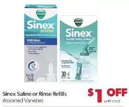Family Fresh Market Sinex Saline or Rinse Refills offer