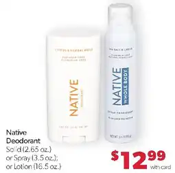 Family Fresh Market Native Deodorant offer