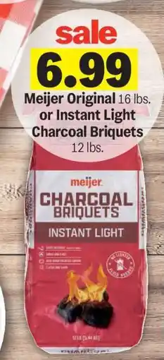 Meijer Meijer Original or Instant Light Charcoal Briquets offer