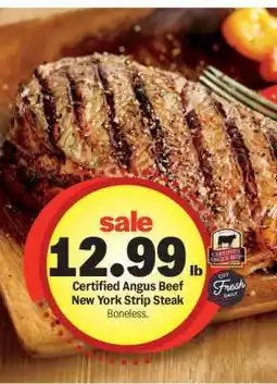 Meijer Certified Angus Beef New York Strip Steak offer