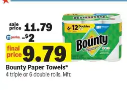 Meijer Bounty Paper Towels offer