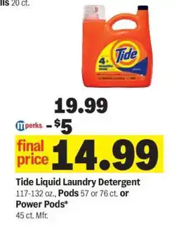Meijer Tide Liquid Laundry Detergent offer