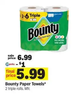 Meijer Bounty Paper Towels offer