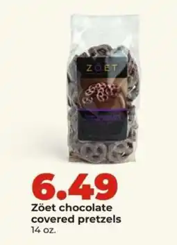 Hy-Vee Zoët chocolate covered pretzels offer