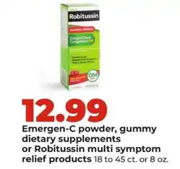 Hy-Vee Robitussin multi symptom relief products offer