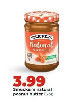 Hy-Vee Smucker's Natural Peanut Butter offer