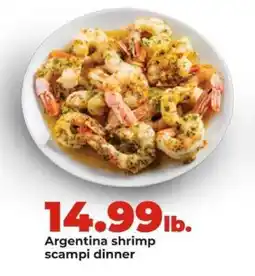 Hy-Vee Argentina shrimp scampi dinner offer