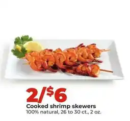 Hy-Vee Cooked shrimp skewers offer