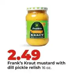 Hy-Vee Frank’s Kraut mustard with dill pickle relish offer