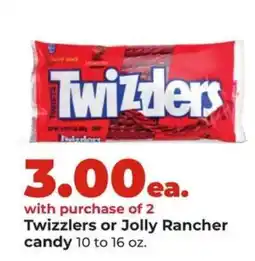 Hy-Vee Twizzlers or Jolly Rancher candy offer