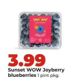 Hy-Vee Sunset WOW Joyberry blueberries offer