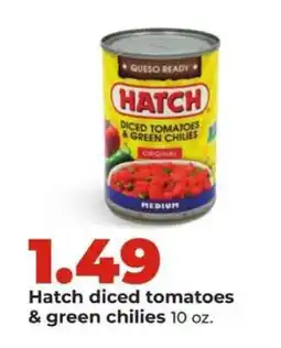 Hy-Vee Hatch diced tomatoes & green chilies offer