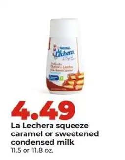 Hy-Vee La Lechera squeeze caramel or sweetened condensed milk offer