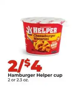 Hy-Vee Hamburger Helper cup offer