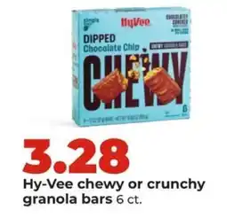 Hy-Vee Hy-Vee chewy or crunchy granola bars offer
