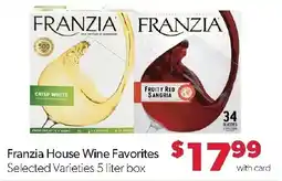 Family Fresh Market Franzia House Wine Favorites offer