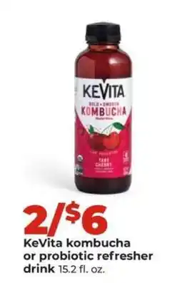 Hy-Vee KeVita kombucha or probiotic refresher drink offer