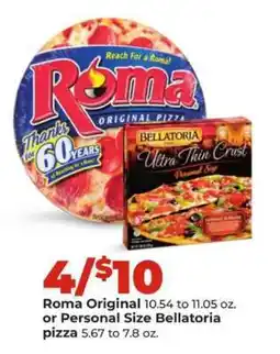 Hy-Vee Roma original or Personal Size Bellatoria pizza offer