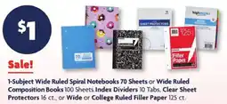 Family Dollar School Supplies offer