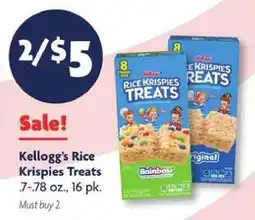 Family Dollar Kellogg's Rice Krispies Treats offer
