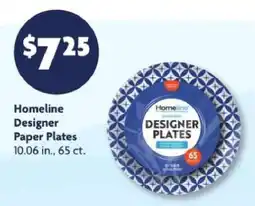 Family Dollar Homeline Designer Paper Plates offer