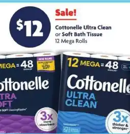 Family Dollar Cottonelle Ultra Clean or Soft Bath Tissue offer