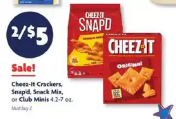 Family Dollar Cheez-It Crackers, Snap'd, Snack Mix, or Club Minis offer