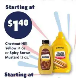 Family Dollar Chestnut Hill Yellow or Spicy Brown Mustard offer