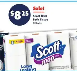 Family Dollar Scott 1000 Bath Tissue offer