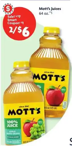 Family Dollar Mott's Juices offer