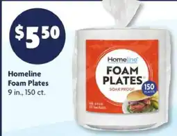 Family Dollar Homeline Foam Plates offer